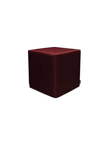 PanQube Modul 8-DR Verona 45 Pouf Footstool, Dark Red 45×45×45 cm