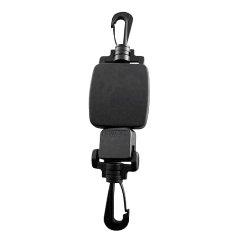 40 cm Retractable Leash with Carabiners — Unisex Adult, Black L