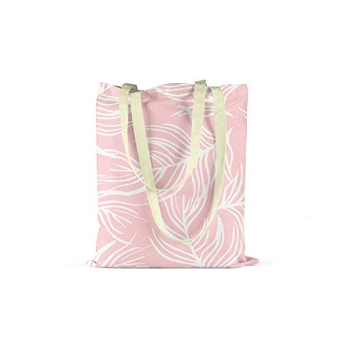 Foldable Printed Fabric Shopping Bag with Two Long Handles, 34×40 cm