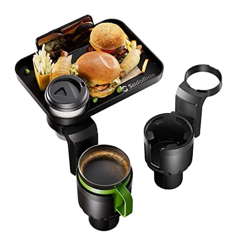 Car Cup Holder Expander 2-Pack with Detachable Food Tray — Fits Yeti/Hydro Flask 32/40 oz