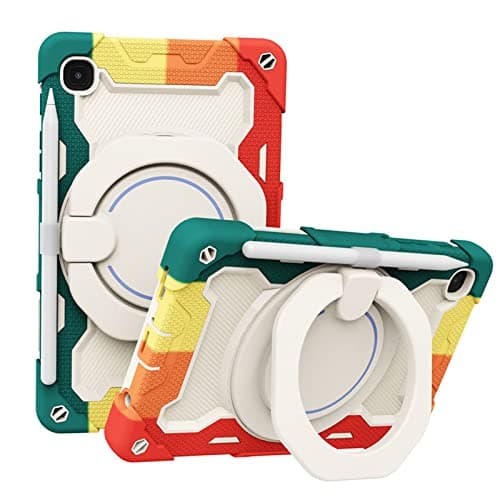 Samsung Tab A8 & A7 Lite 360° Rotating Anti-Fall Case with Pen Pocket (Red)