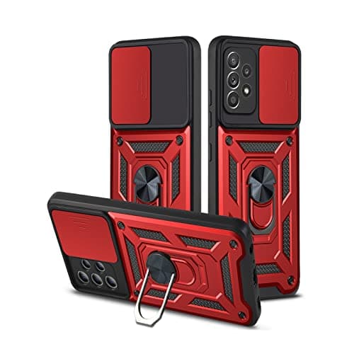 Lens-Protection Shockproof Case for Samsung Galaxy S21 Ultra 5G — Red (S22 Plus, 20 Ultra, S21 FE)