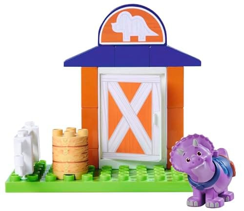 Big-Bloxx Dino Ranch Stall with Dino Tango — 16-piece Brick Playset (18 months–5 years)
