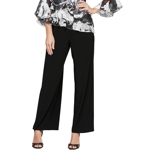 Alex Evenings: Women’s Matte Sweater, Straight‑Leg Pants & Dress