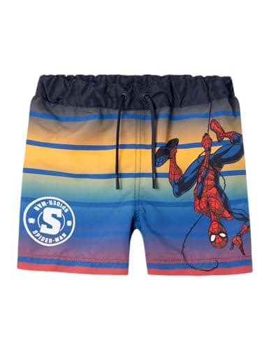 Nmmmelvin Spiderman Long Swim Shorts, Navy Dark Sapphire, 86 cm