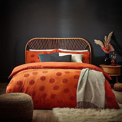 Pumpkin Tufted King-Size Duvet Cover Set — Spice