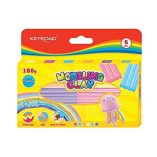 Pastel Modeling Clay Set, 6×30g – Child-Safe Non-Toxic